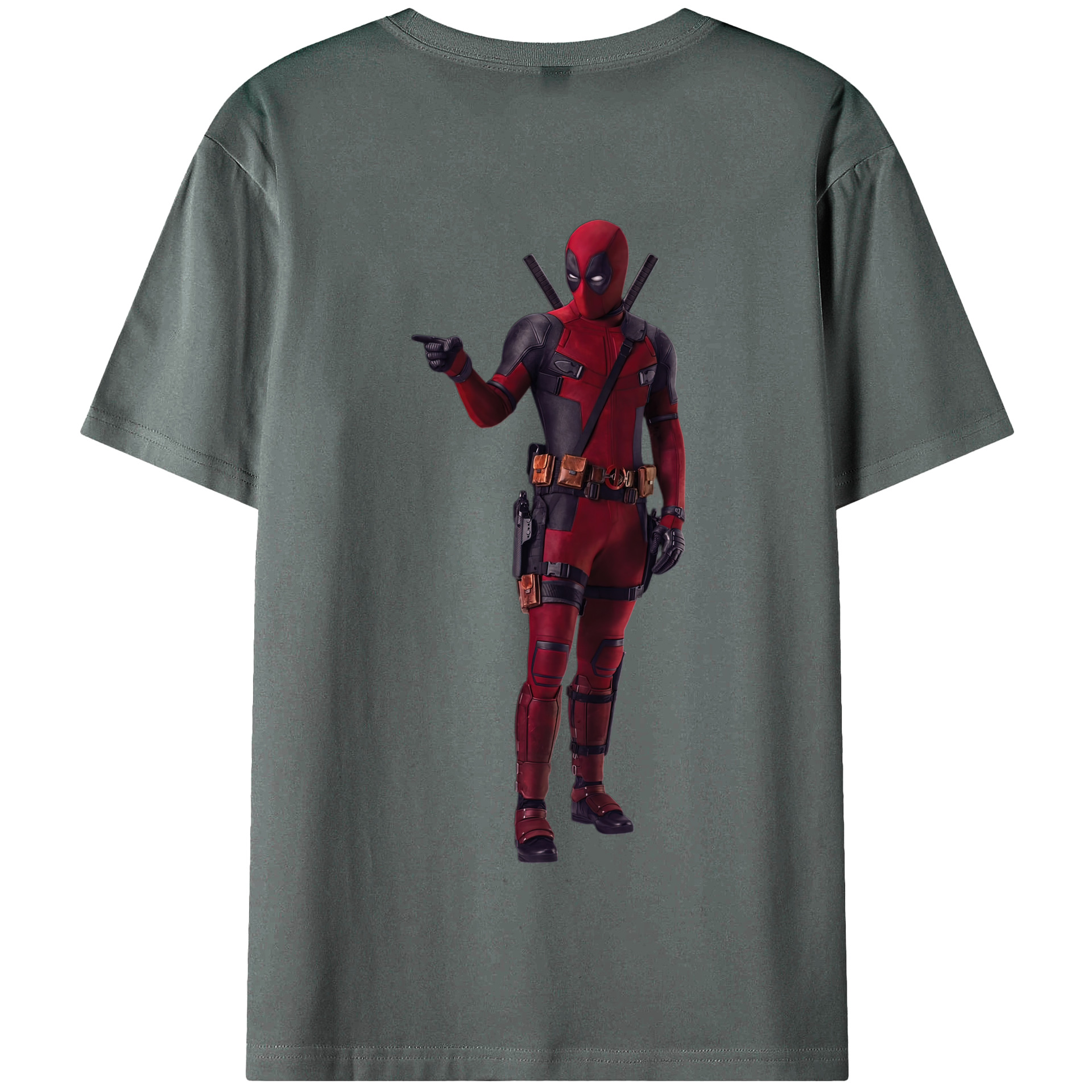 （画像用） Deadpool デッドプール 綿100％半袖Tシャツ（背面プリント）